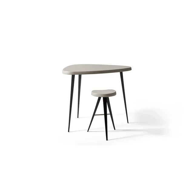 Not Yet Made - Made To Order Mexique Stool and Table by Charlotte Perriand for Cassina, Set of 2 For Sale - Image 5 of 13