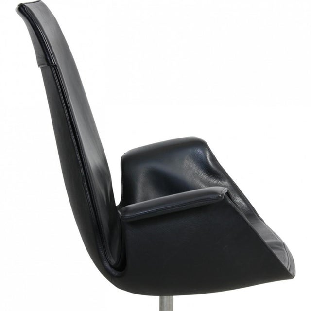 Tulip Chair in Black Leather from Fabricius and Kastholm, 2000s For Sale - Image 14 of 18