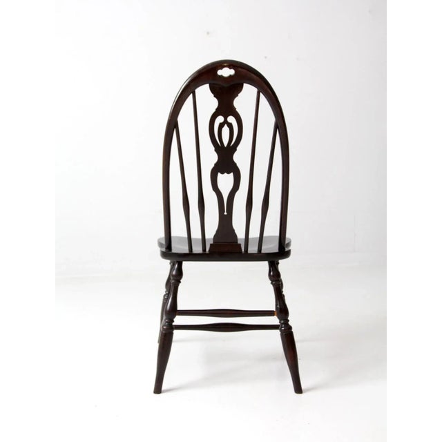 Black Vintage Windsor Splat Back Chair For Sale - Image 8 of 11