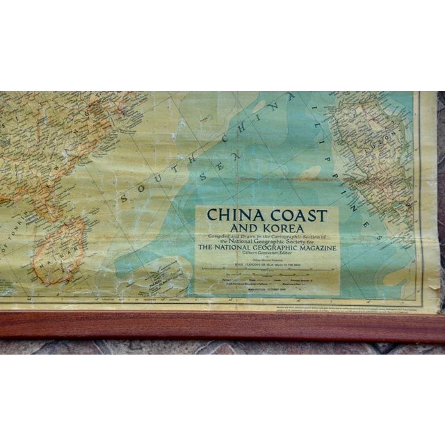 1950s Vintage Korea and China Map, 1953 For Sale - Image 5 of 11