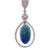 Black Crystal Opal Pendant With Diamond Surround For Sale