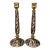 Early 21st Century Jay Strongwater Tiger Collection Gold Candlestick Holders - A Pair For Sale
