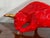 Scarlet Large Pair of 1950s MCM Glossy Firehouse Red and Gilded Kt Gold Paint Accents Ceramic Fighting Bull and Matador Figurines For Sale - Image 8 of 12
