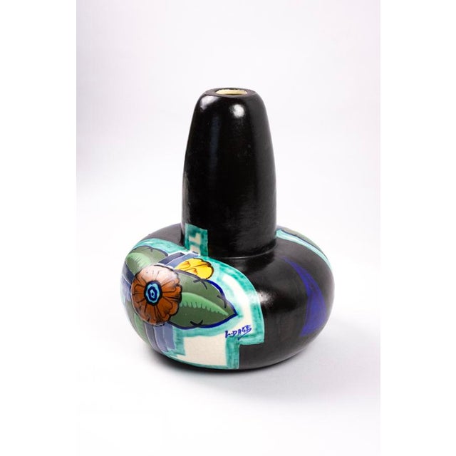 Art Deco Glazed Stoneware Vase by Louis Dage, France, 1930s For Sale - Image 3 of 11