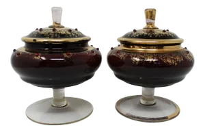 Vintage Venetian Compotes - a Pair