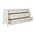 Contemporary Matthew Izzo Home Carnegie Textured White Linen Seven Drawer Chest With Brass Knobs For Sale - Image 3 of 8