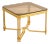 Neoclassical Style Glass Top End Table For Sale