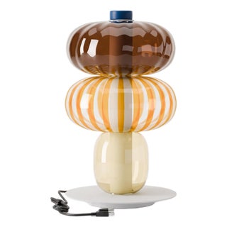 Glass Table Lamp, Tobacco, Yellow and Ambra - Playground by Oggetti For Sale