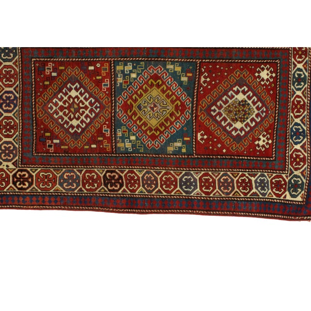 Persian 1900s Antique Kazak - 4' X 6'4" For Sale - Image 3 of 5