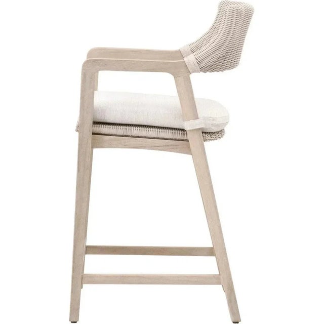 Lucia Olefin Fabric Outdoor Counter Stool by Essentials for Living For Sale - Image 4 of 8