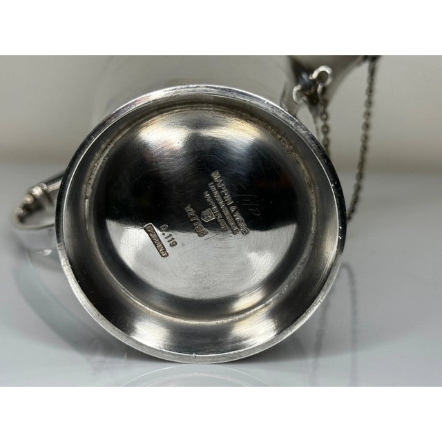 1930s English Silver Plate Mappin & Webb Art Deco Cocktail Shaker Designed by Keith Murray For Sale - Image 10 of 11
