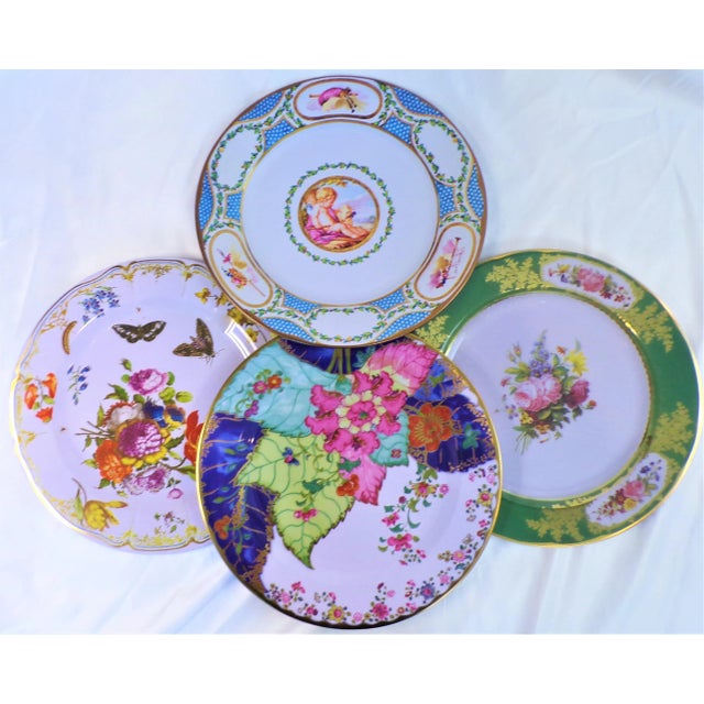 Enamaled Tin English Plates - Set of 4 For Sale - Image 4 of 8
