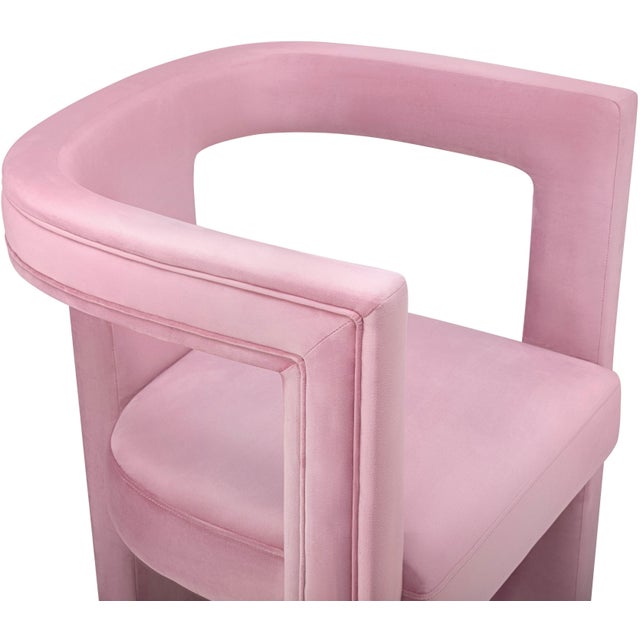 Ada Pink Velvet Chair Chairish