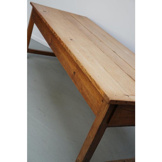 Antique Late 19th Century French Rustic Farmhouse Cherry Wood Dining Table For Sale - Image 9 of 18