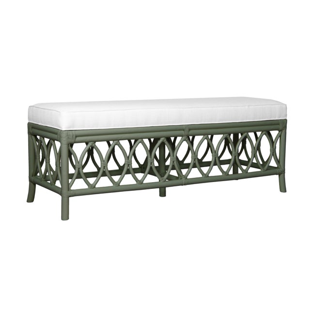 Not Yet Made - Made To Order Lillian Bench - Evergreen For Sale - Image 5 of 8