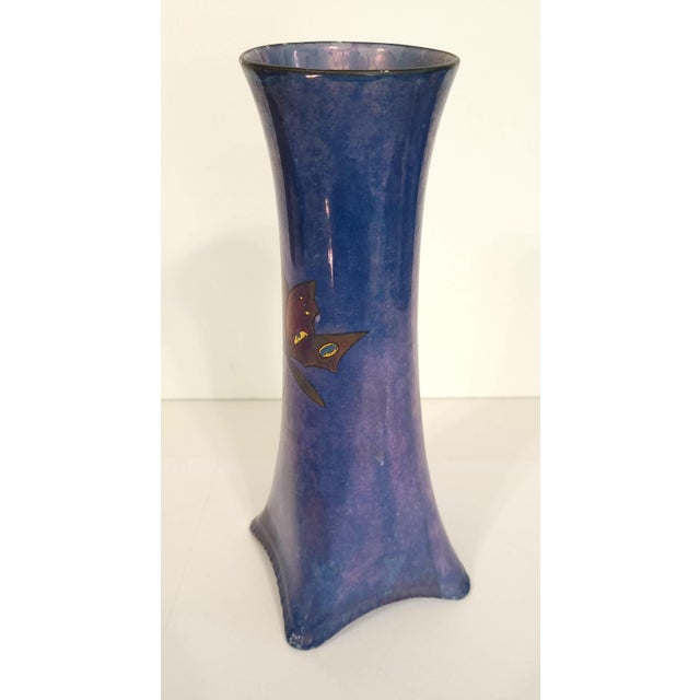 Antique Heinrich & Co. Selb Bavaria Vase With Butterfly, Signed Chairish