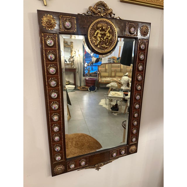Wood Louis Xvi Style Mirror, 1890s For Sale - Image 7 of 12