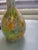 Glass Italian Green Murano Vase For Sale - Image 7 of 17