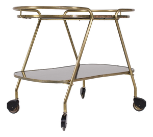 Trolley in Brass and Formica from Ilse Möbel, 1960s