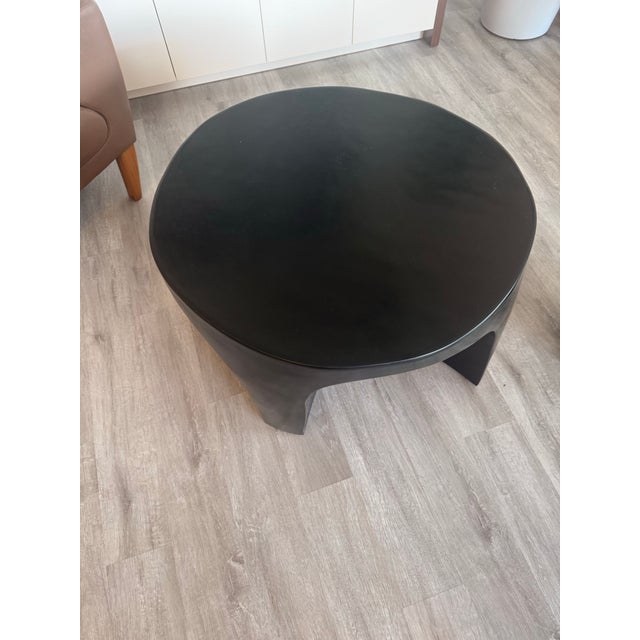 Round lacquered cocktail table by Robert Kuo