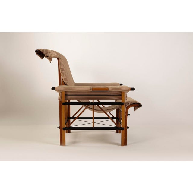 Metal Set of Armchair with Pouf, 1980s For Sale - Image 7 of 13