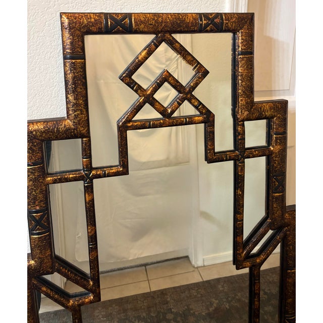 Vintage Faux Tortoise Shell Finish Mirror For Sale In Phoenix - Image 6 of 10