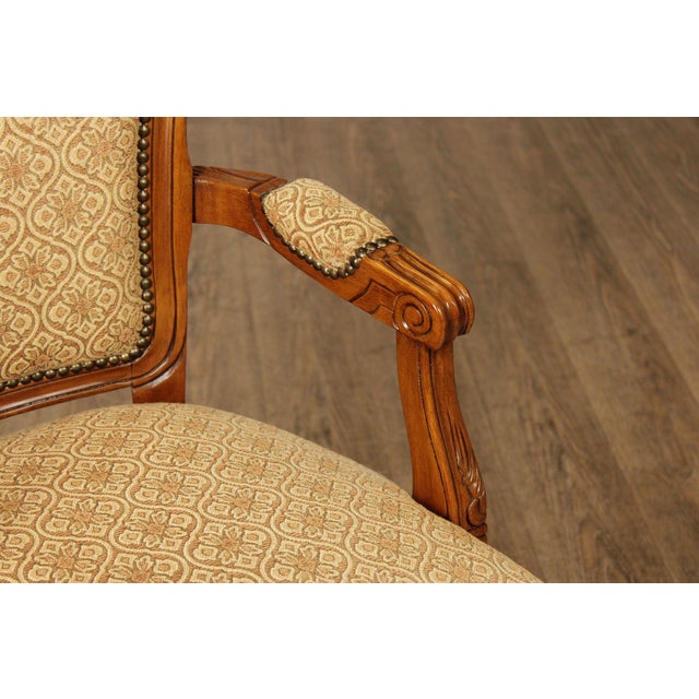 Wood French Louis XV Style Pair of Fauteuil Armchairs For Sale - Image 7 of 18