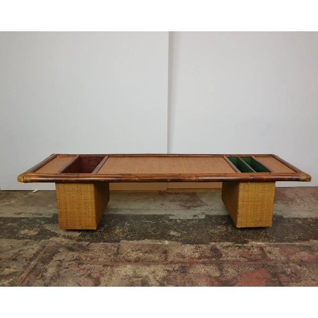 1950s Bamboo Coffee Table Circa 1950 For Sale - Image 5 of 7