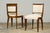 1930s Set of 6 French Art Deco Walnut Dining Chairs in Ivory Ribbed Upholstery, 1930s For Sale - Image 5 of 18