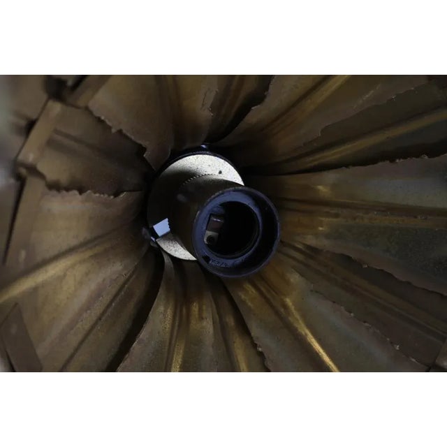 Gold Brutalist Brass Onion Pendant by Svend Aage Holm Sørensen, Denmark, 1960s For Sale - Image 8 of 10