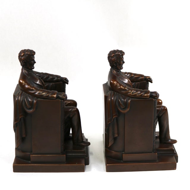 These bookends are modeled after the famous Lincoln Memorial designed by Daniel Chester French in Washington DC. Crafted...