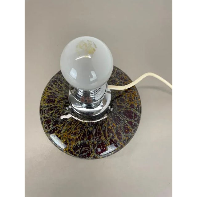 Art Deco Ikora Table Lamp in Glass by Karl Wiedmann for WMF, Germany 1950s For Sale - Image 11 of 18