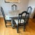 Antique English Oak Draw Leaf Chalk Painted Table and 4 Chairs We love the look and convenience of a draw leaf table with...
