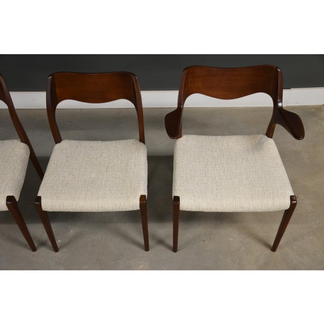 1950s Niels Moller Danish Teak Dining Chairs - Set of 4 For Sale - Image 4 of 11