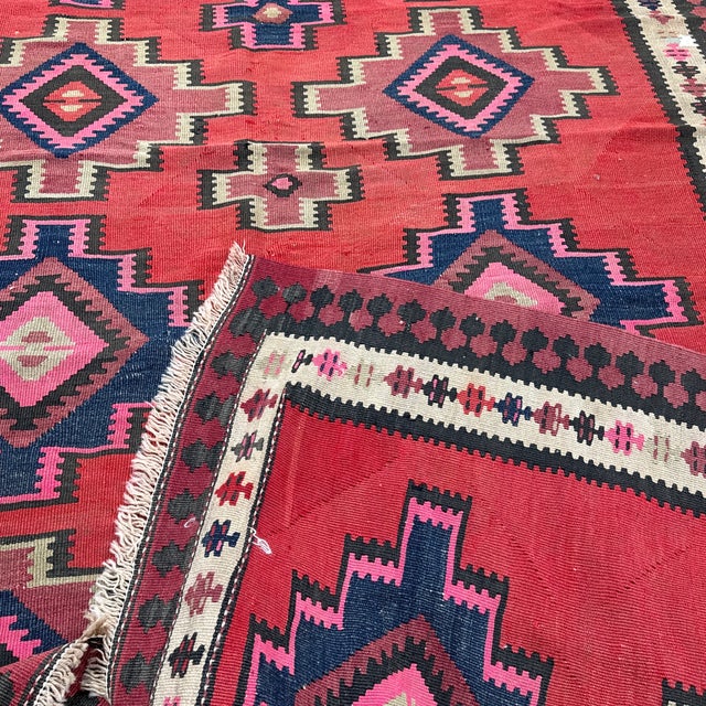 5ft 8in × 10ft Turkish Kilim Area Rug For Sale - Image 10 of 12