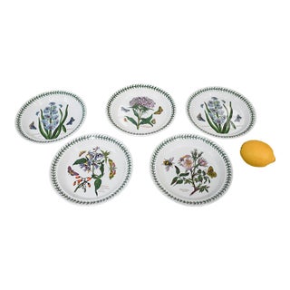 1990s Portmeirion Botanic Garden Salad Dessert Plates- Set of 5 For Sale