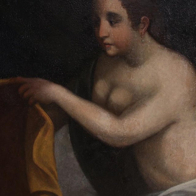 Italian Artist, Joseph and Potiphar's Wife, Nude, 1670, Oil on Canvas For Sale - Image 7 of 16
