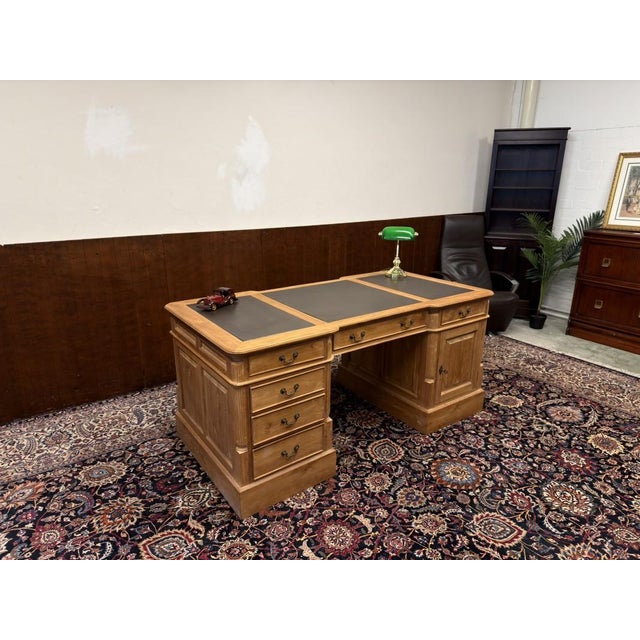 English Teak Wood Desk For Sale - Image 3 of 18