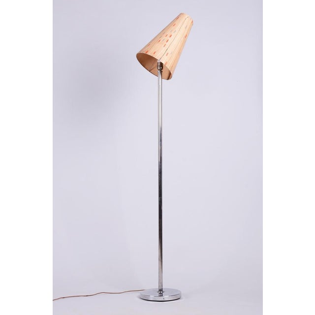 Bauhaus Floor Lamp in Tubular Chrome-Plated Steel, Czech, 1940s For Sale - Image 14 of 14