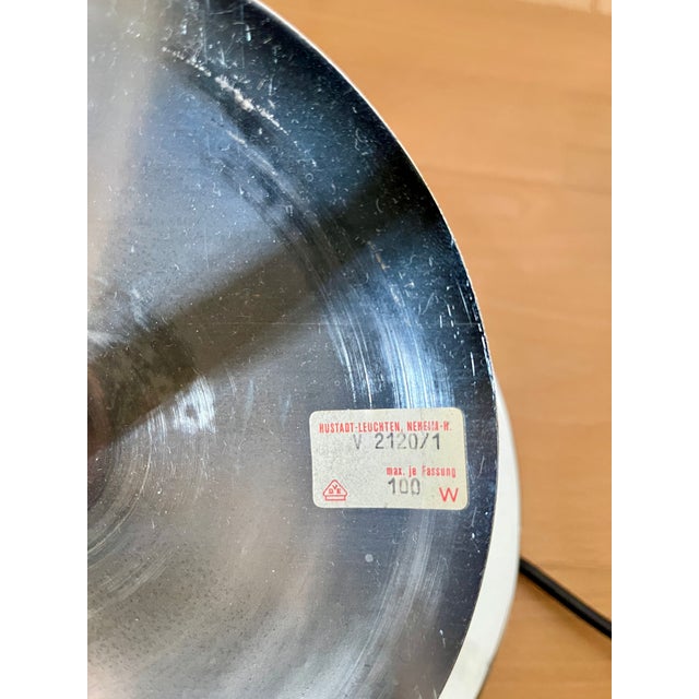 Vintage German Space Age Chrome Floor Lamp with Textured Glass Globe from Hustadt Leuchten, 1970s For Sale - Image 10 of 12