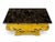 French Provincial Bombe Commode With Marble Top in Distressed Mustard Finish For Sale - Image 4 of 14