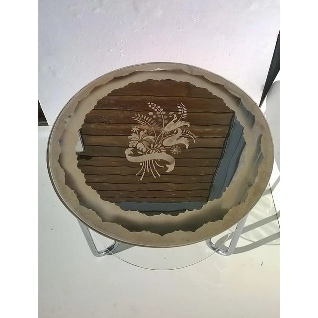 Vintage Italian Round Coffee Table, 1930s For Sale - Image 3 of 6