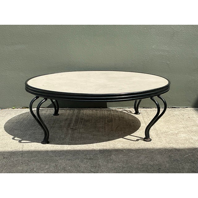 Vintage Round Stone Top Coffee Table For Sale - Image 12 of 12
