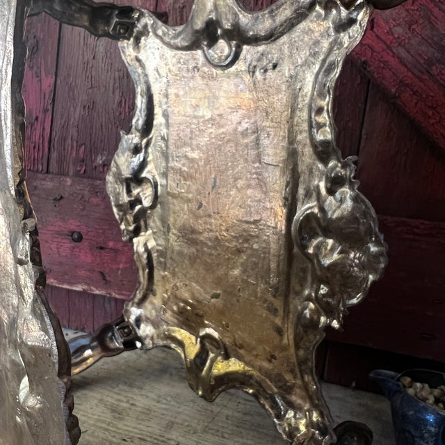 Late 19th Century Ornate Brass 3-Tiered Plant Stand or Accent Table With Intricate Engraved Details For Sale - Image 13 of 17