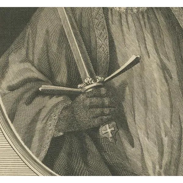 1787 Engraved Portrait of King Edward I - Hammer of the Scots For Sale - Image 6 of 8