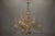 Italian Murano Glass Eight-Light Chandelier with Golden Accents, 1970s For Sale - Image 13 of 18