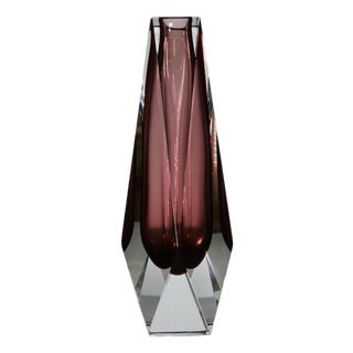 Murano Glass Vase by Luigi Mandruzzato, 1970s For Sale