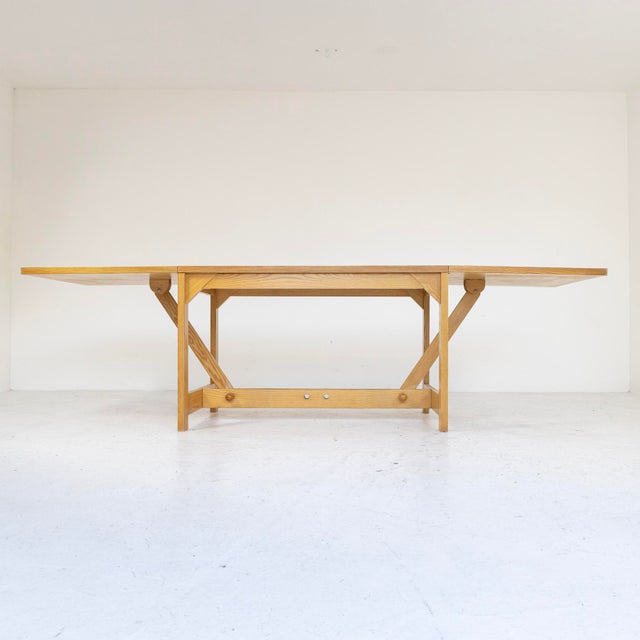 1960s Italian Extendable Ash Wood Table, 1960s For Sale - Image 5 of 9