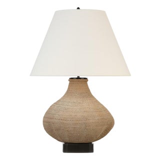 Thomas O'Brien by Visual Comfort Signature Tahiti 32" Table Lamp in Ash with Linen Shade For Sale