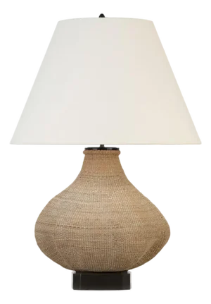Thomas O'Brien by Visual Comfort Signature Tahiti 32" Table Lamp in Ash with Linen Shade